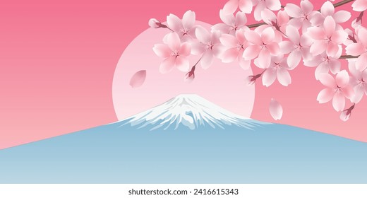 Fuji Cherry Blossoms Spring Petals Background