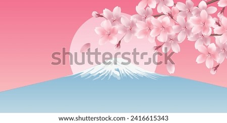Fuji Cherry Blossoms Spring Petals Background