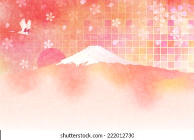 Fuji cherry greeting cards