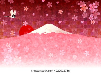 Fuji cherry greeting cards
