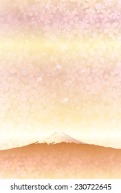 Fuji cherry greeting cards