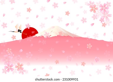 Fuji cherry greeting cards