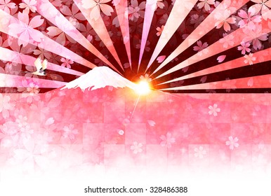 Fuji cherry sunrise