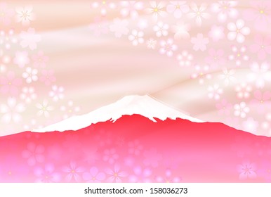 Fuji cherry tree background