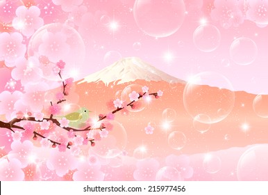 Fuji greeting cards background