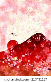 Fuji greeting cards background