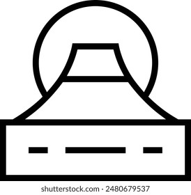 fuji icon. Thin linear style design isolated on white background