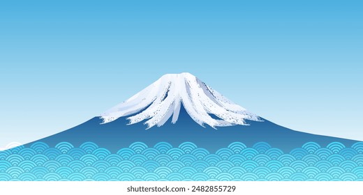 Fuji Japan New Year's card Background