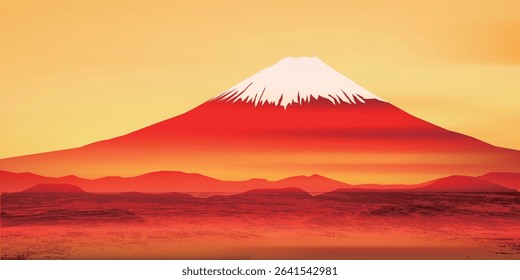 Fuji Japanese Pattern Autumn Background