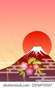 Fuji Japanese Pattern Nengajo Background