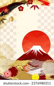 Fuji Japanese Pattern Nengajo Background