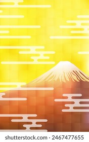 Fuji Japanese Pattern Nengajo Background