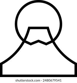 fuji mountain icon. Thin linear style design isolated on white background