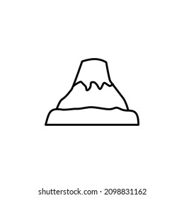 Fuji-Bergsymbol Vektorgrafik-Logo-Vorlage für viele Zwecke. Einzeln auf weißem Hintergrund.