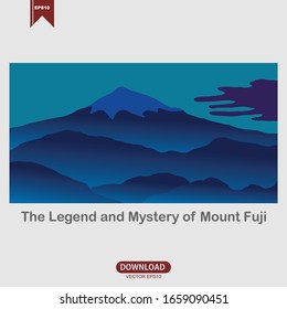 Diseño vectorial de la montaña Fuji