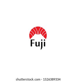 fuji mountain in japan logo vector  with simple style 
