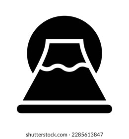 fuji mountain solid icon illustration vector graphic