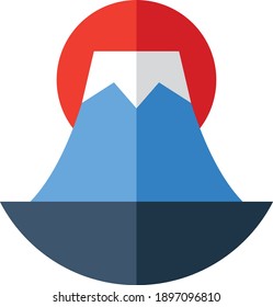 Fuji mouthain gorgeous place in Tokyo illustration design
