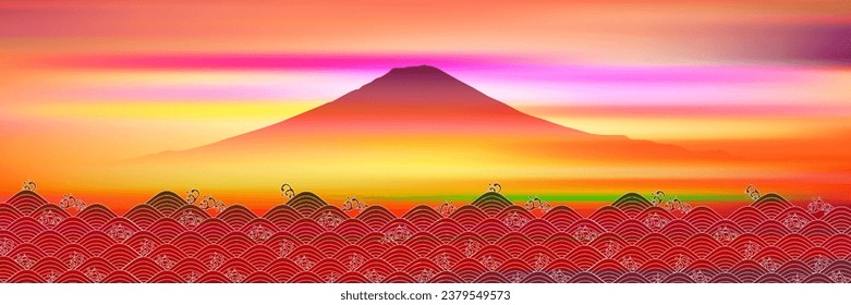 Fuji New Year Sunrise Background