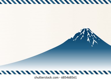 Fuji New Year's cards Japanese paper background