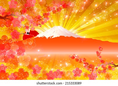 Fondo Fuji de ciruela