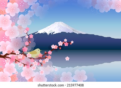 Fuji plum greeting cards