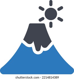 ilustración de fuji Vector en un fondo transparente. Símbolos de calidad superior. Iconos vectoriales de glifos para diseño de conceptos y gráficos. 

