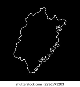 Fujian province map, administrative divisions of China. Vector illustration.