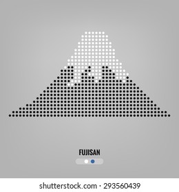 Fujisan,dot design,vector