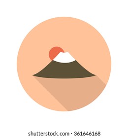 Fujiyama icon. vector illustration