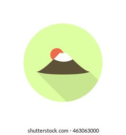 Fujiyama icon. vector illustration