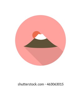 Fujiyama icon. vector illustration
