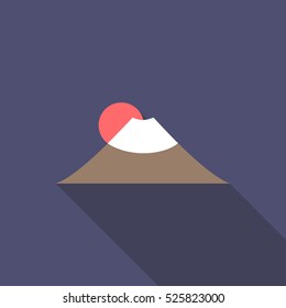 Fujiyama icon. vector illustration