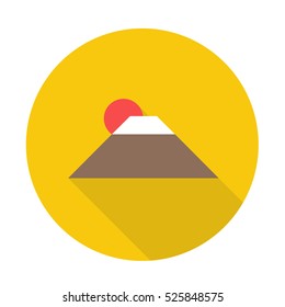 Fujiyama icon. vector illustration