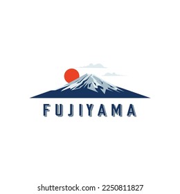 Fujiyama Logo Design. Japan Mountain Icon