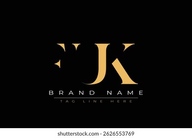 FUK abstract letter logo design. This logo is designed by three abstract letters.