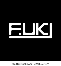 FUK Brief Logo kreatives Design mit Vektorgrafik, FUK einfaches und modernes Logo.