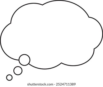 Forma de nube de Fukidashi Ilustración simple