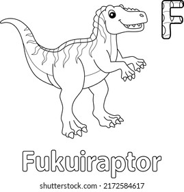 Fukuiraptor Alphabet Dinosaur ABC Coloring Page F