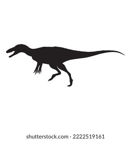 Fukuiraptor Dinosaur Vector Illustration Silhouette