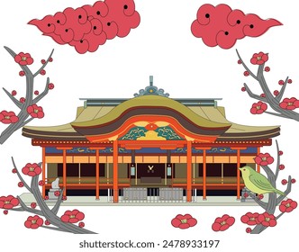 Fukuoka Japan. Historical Shrine. Lnamark.