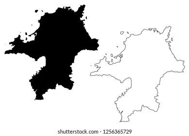 Fukuoka Prefecture (Administrative divisions of Japan, Prefectures of Japan) map vector illustration, scribble sketch Fukuoka map