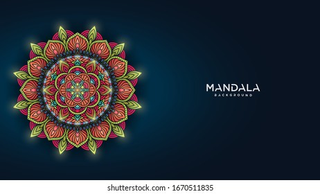 fulcolor mandala background with light