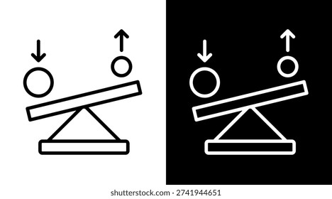 Fulcrum White Icon Set Vector
