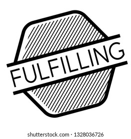 Fulfilling stamp on white