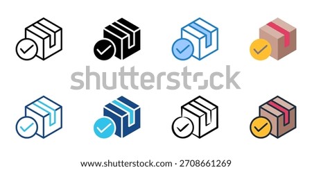 Fulfillment icon set multiple style vector collection 
