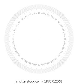 Full 360 degrees protractor measuring instrument