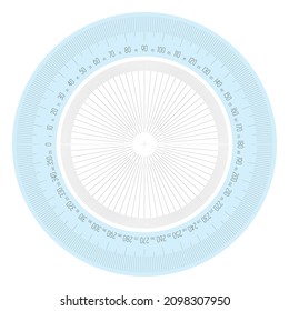 Full 360 degrees protractor measuring instrument