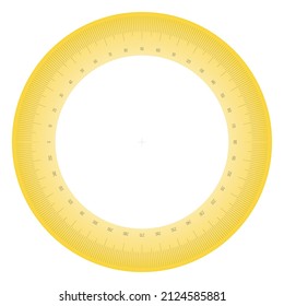 Full 360 degrees protractor measuring instrument