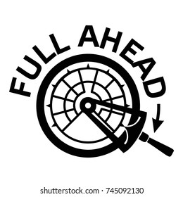 Full ahead icon. Simple illustration of full ahead vector icon for web